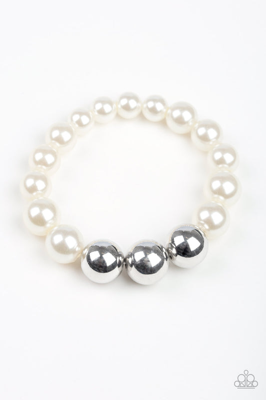 Paparazzi Accessories: All Dressed UPTOWN - White Bracelet