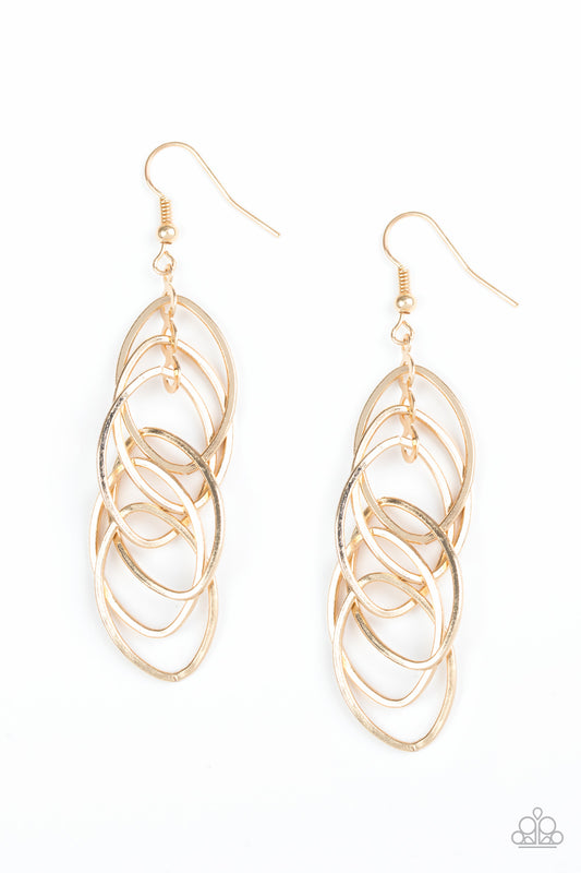 Paparazzi Accessories: Tangle Tango - Gold Earring