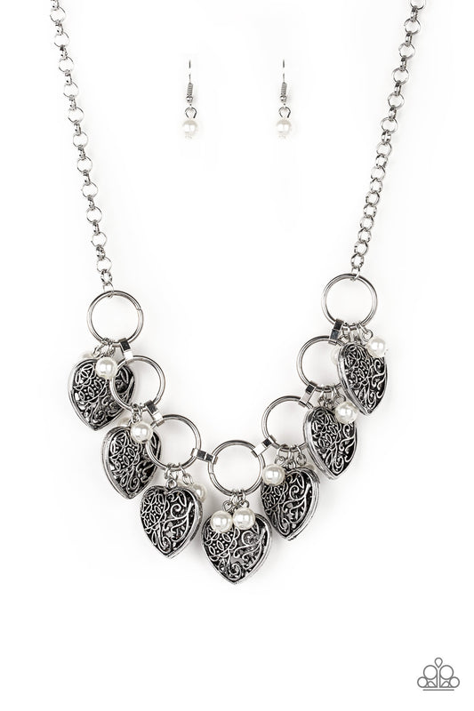 Paparazzi Accessories: Very Valentine - White Necklace