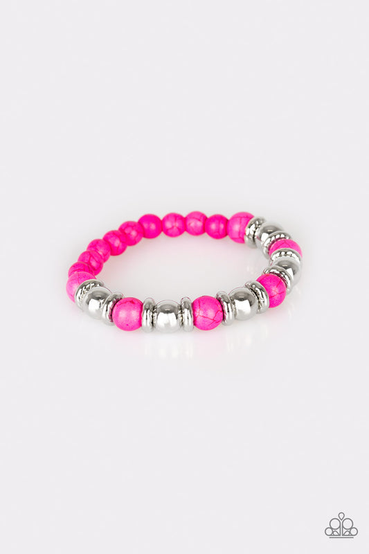 Paparazzi Accessories: Across the Mesa - Pink Bracelet