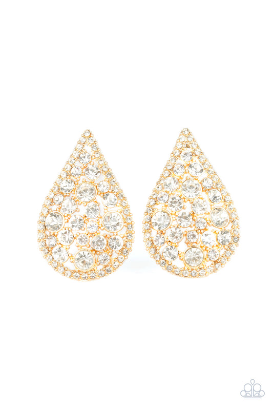 Paparazzi Accessories: REIGN-Storm - Gold Earring