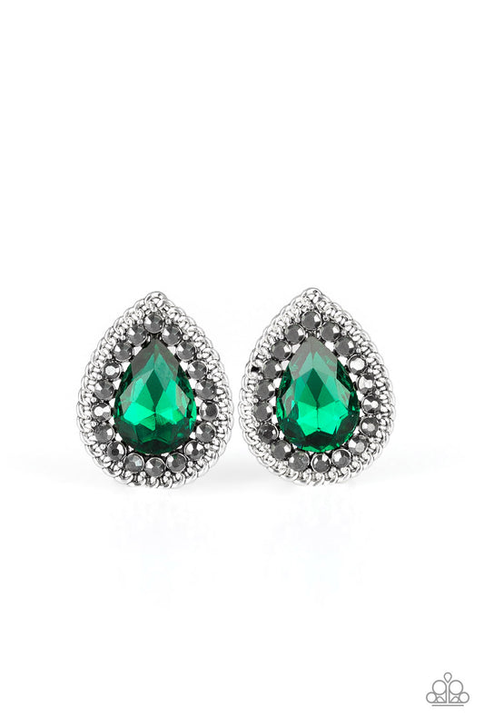 Paparazzi Accessories: Debutante Debut - Green Earring