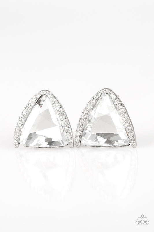 Paparazzi Accessories: Exalted Elegance - White Earring