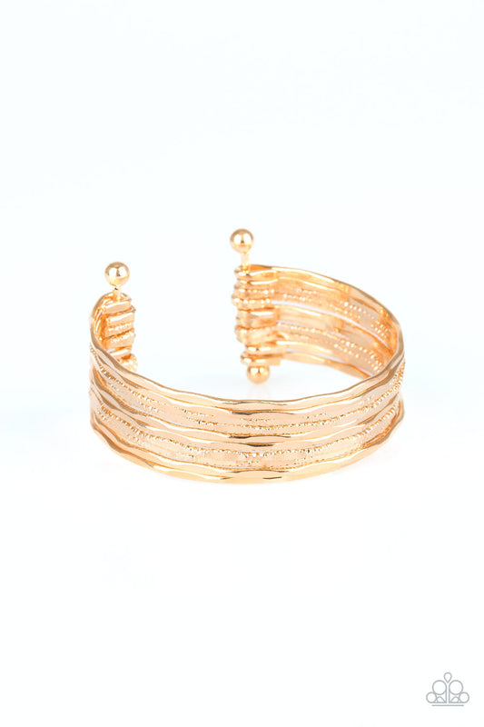 Paparazzi Accessories: Sleek Shimmer - Gold Bracelet