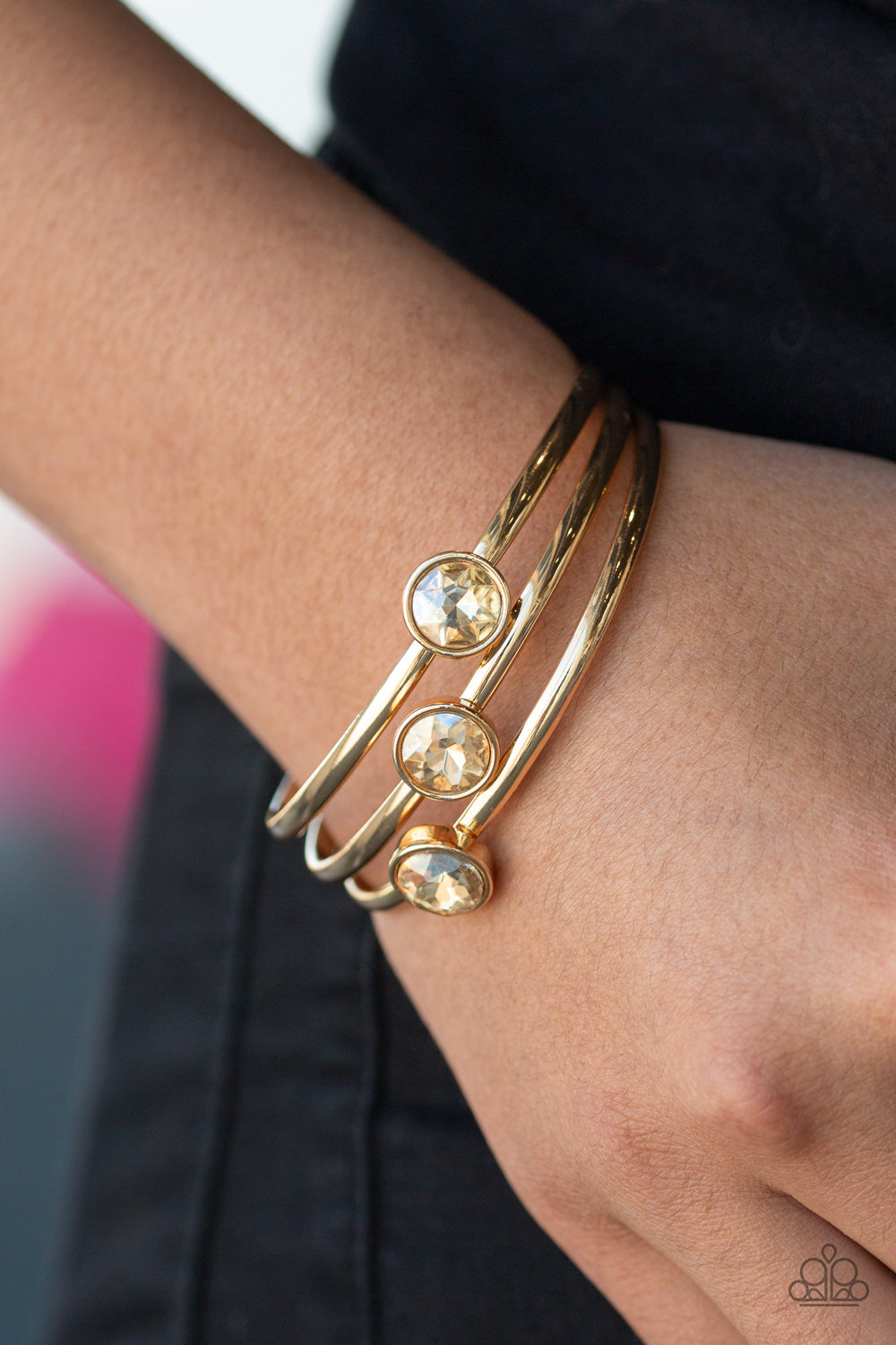 Paparazzi Accessories: Be All You Can BEDAZZLE - Gold Bracelet