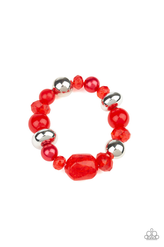 Paparazzi Accessories: Ice Ice-Breaker - Red Bracelet