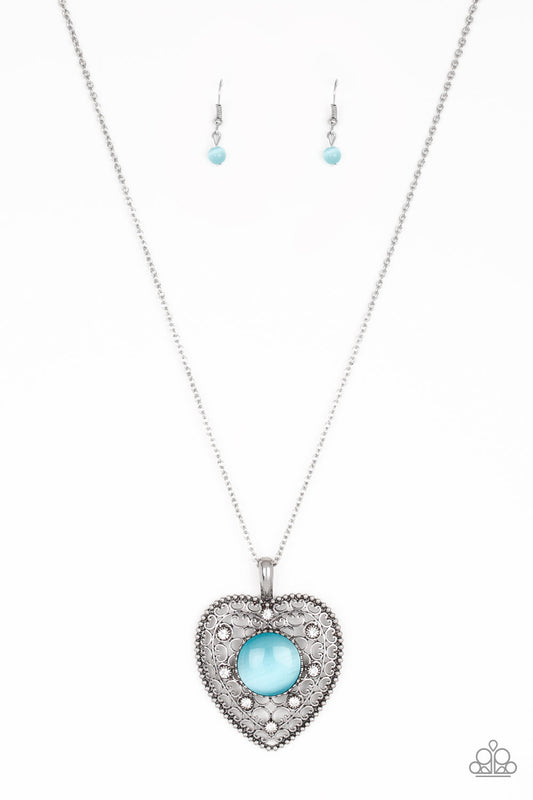 Paparazzi Accessories: One Heart - Blue Necklace