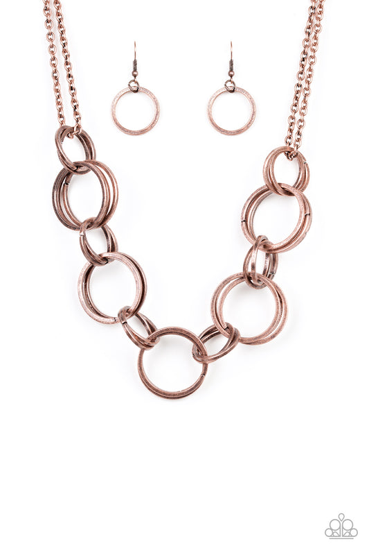 Paparazzi Accessories: Jump Into The Ring - Copper Necklace