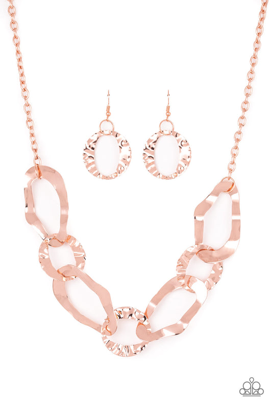 Paparazzi Accessories: Capital Contour - Copper Necklace