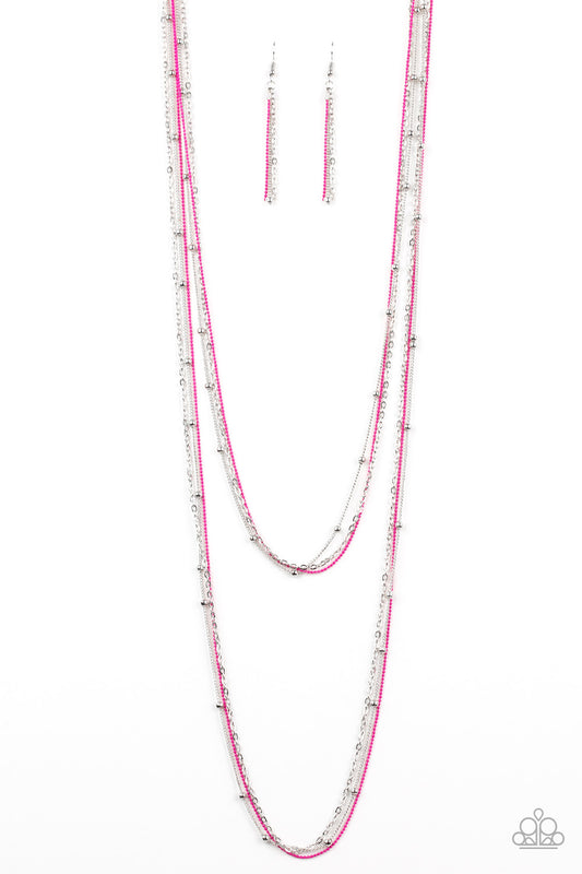 Paparazzi Accessories: What A COLORFUL World - Pink Necklace