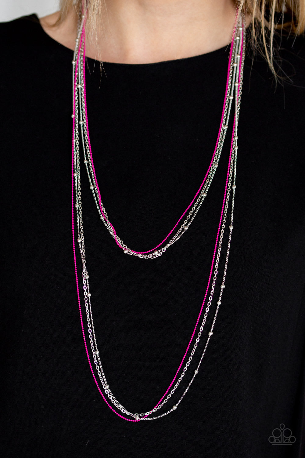 Paparazzi Accessories: What A COLORFUL World - Pink Necklace
