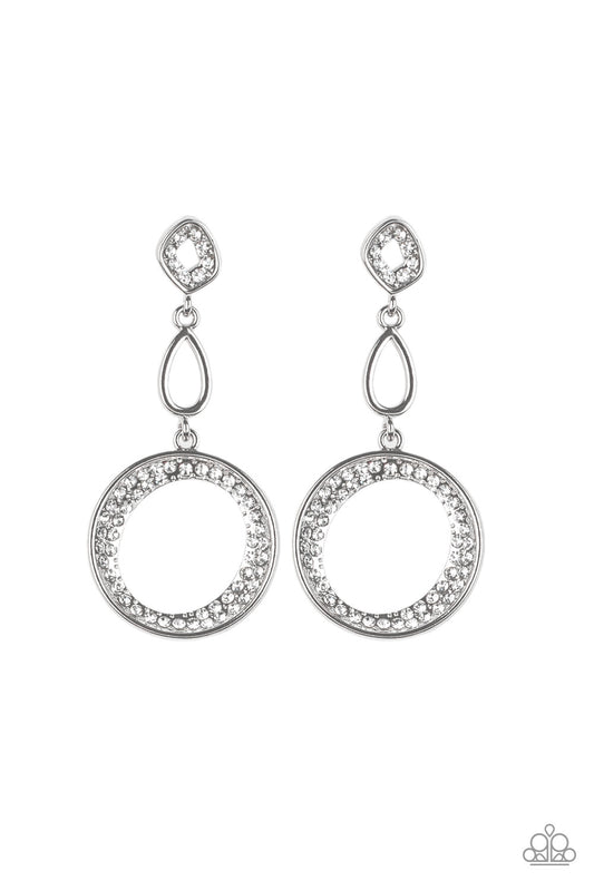 Paparazzi Accessories: On The Glamour Scene - White Earring