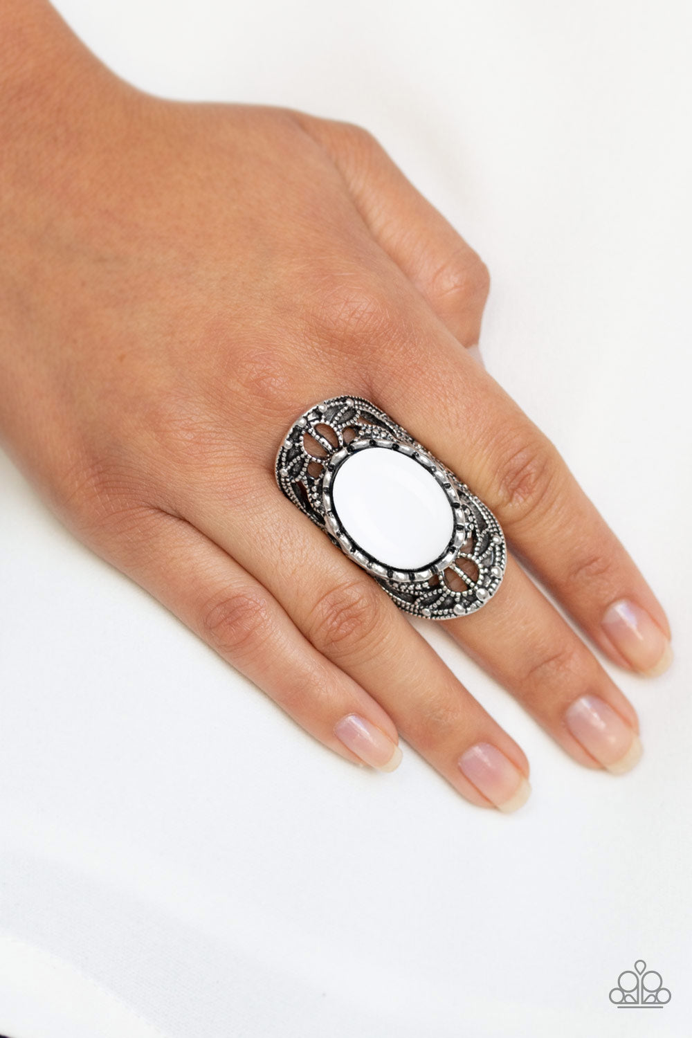 Paparazzi Accessories: Drama Dream - White Ring