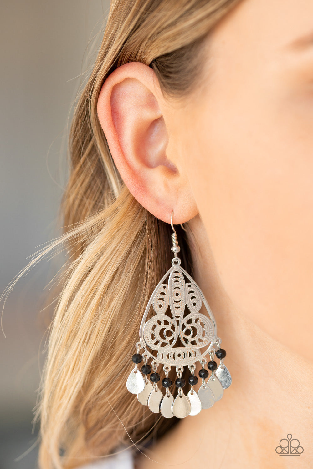 Paparazzi Accessories: Mermaid Mojito - Black Earring