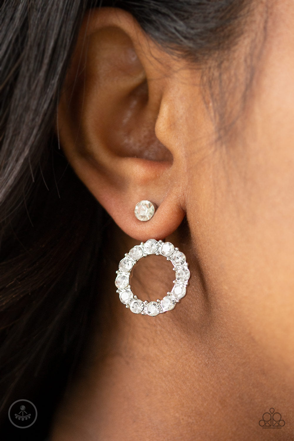 Paparazzi Accessories: Diamond Halo - White Earring
