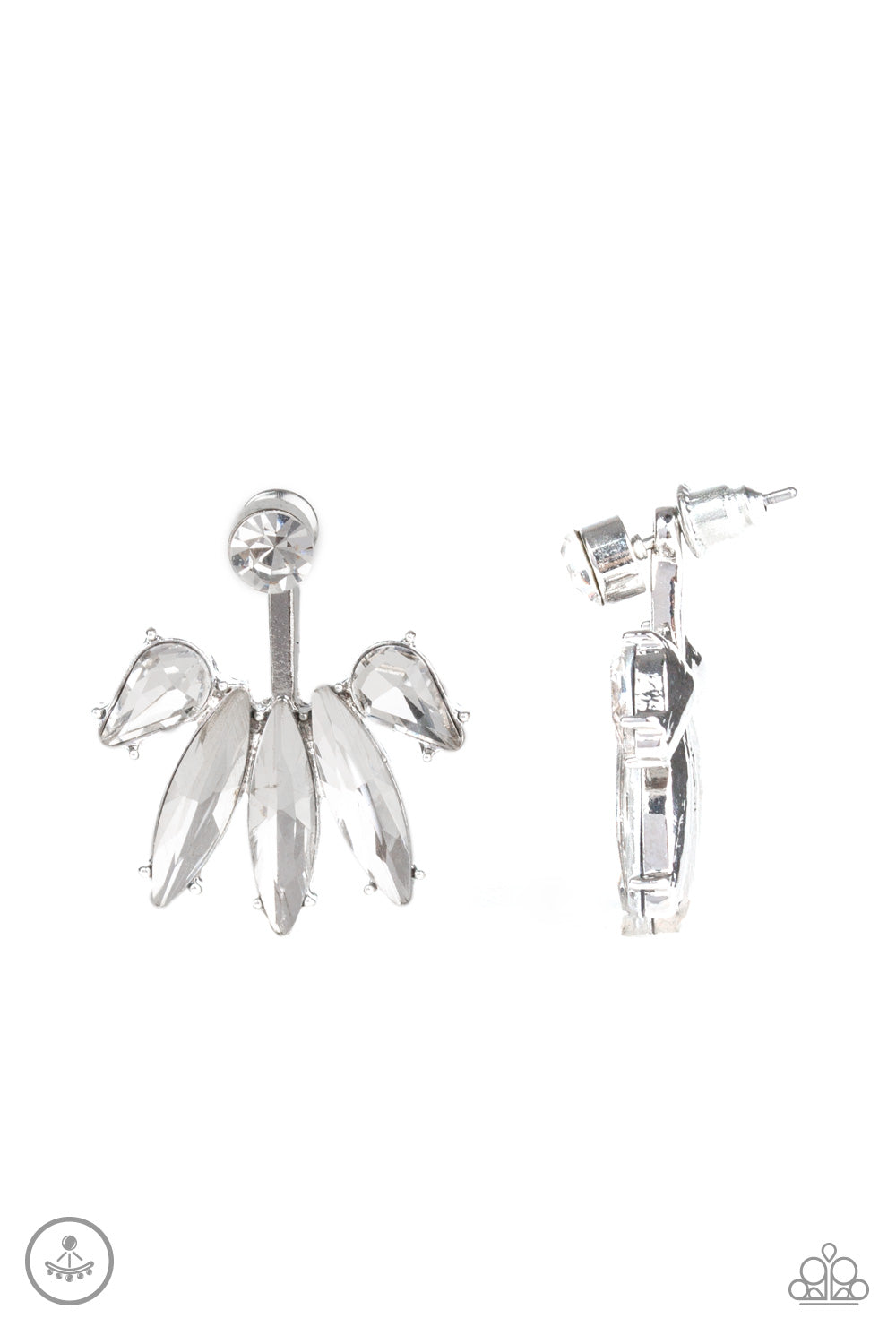 Paparazzi Accessories: Stunningly Striking - White Earring