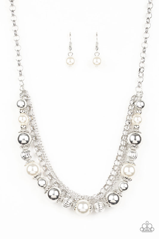 Paparazzi Accessories: 5th Avenue Romance - White Necklace