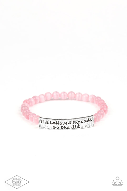 Paparazzi Accessories: So She Did - Pink Bracelet