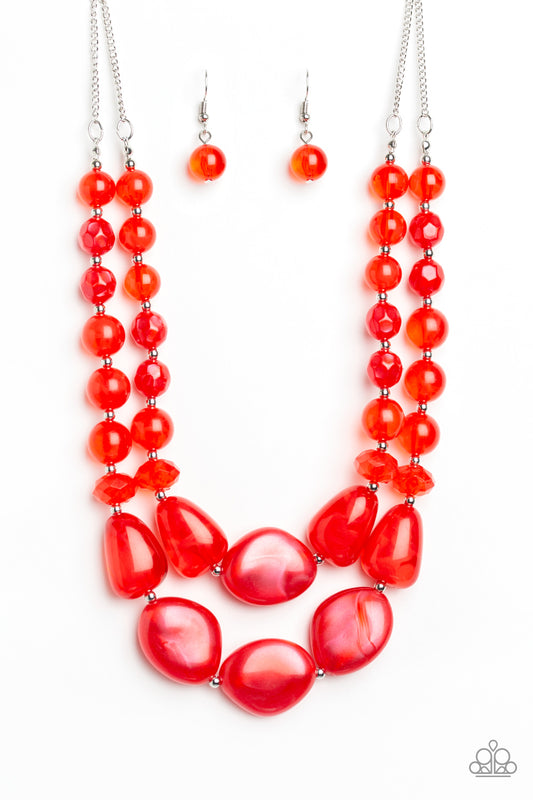 Paparazzi Accessories: Beach Glam - Red Necklace
