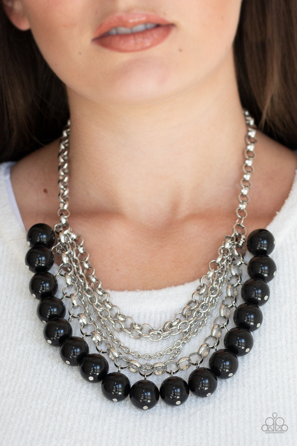 Paparazzi Accessories: One-Way WALL STREET - Black Necklace