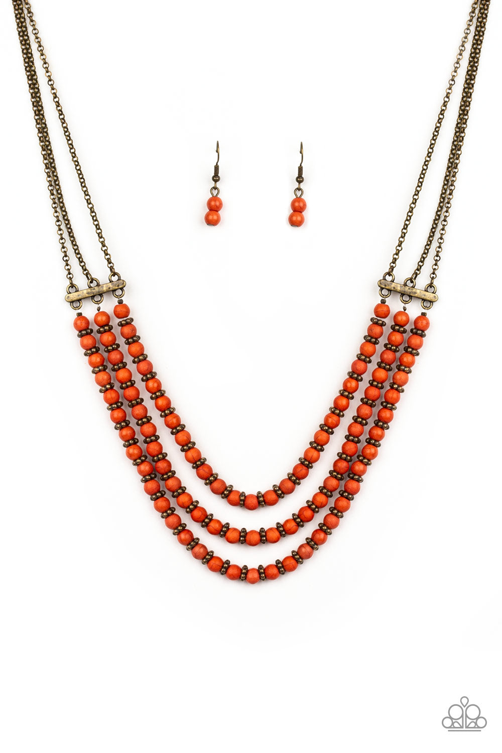 Paparazzi Accessories: Terra Trails - Orange Necklace