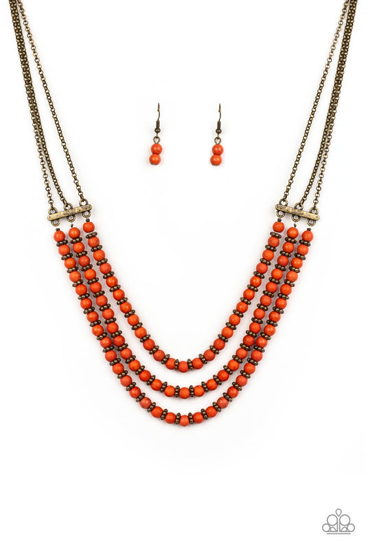 Paparazzi Accessories: Terra Trails - Orange Necklace