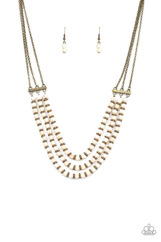 Paparazzi Accessories: Terra Trails - White Necklace