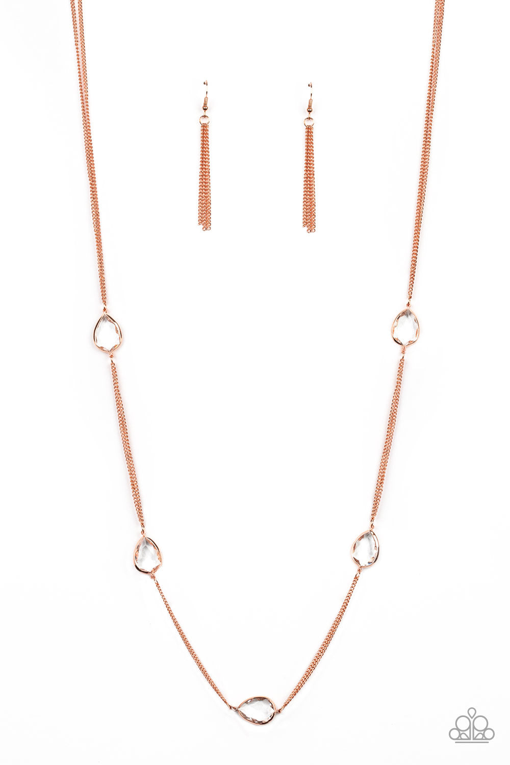 Paparazzi Accessories: Teardrop Timelessness - Copper Necklace
