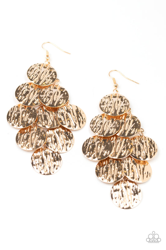 Paparazzi Accessories: Uptown Edge - Gold Earring