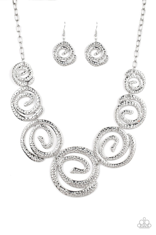 Paparazzi Accessories: Statement Swirl - Silver Necklace