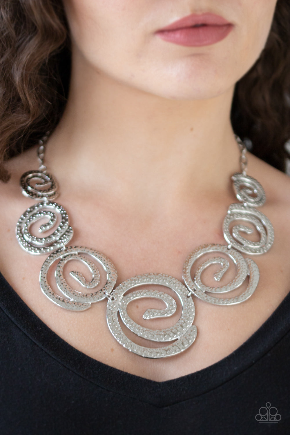 Paparazzi Accessories: Statement Swirl - Silver Necklace