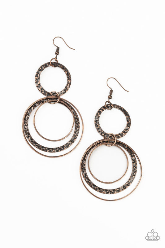 Paparazzi Accessories: Eclipsed Edge - Copper Earring
