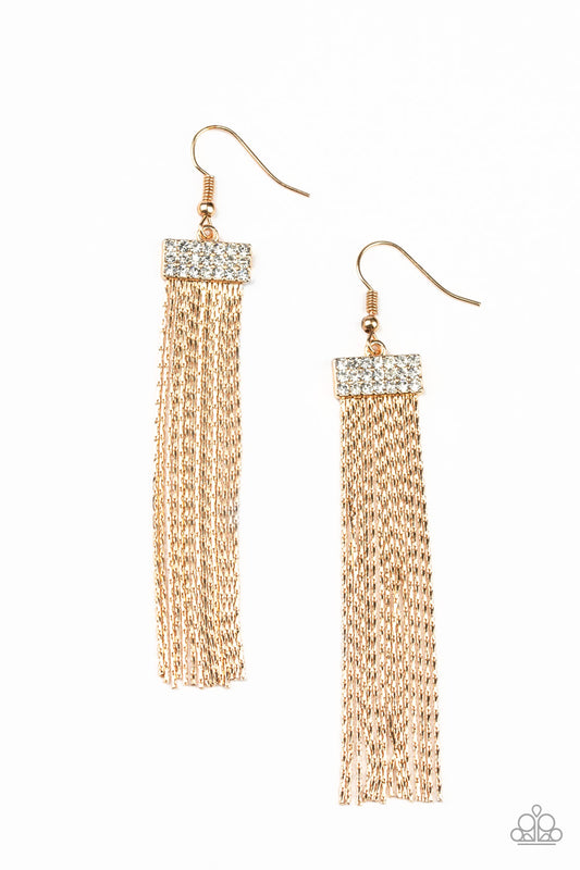 Paparazzi Accessories: Twinkling Tapestry - Gold Earring