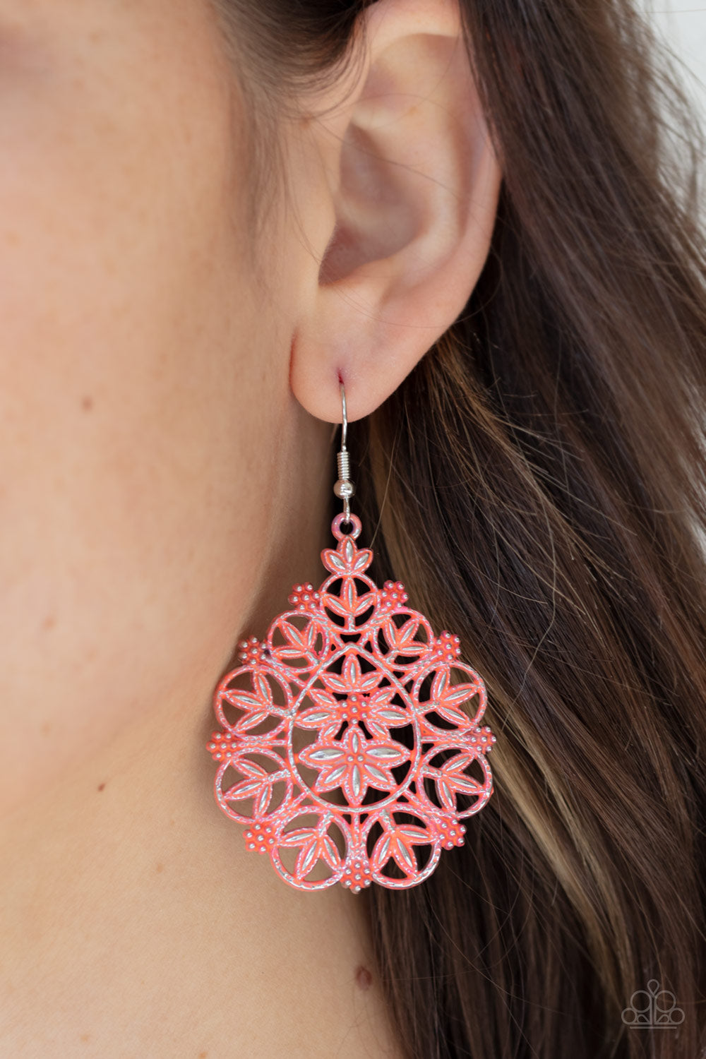 Paparazzi Accessories: Floral Affair - Orange Eaaring