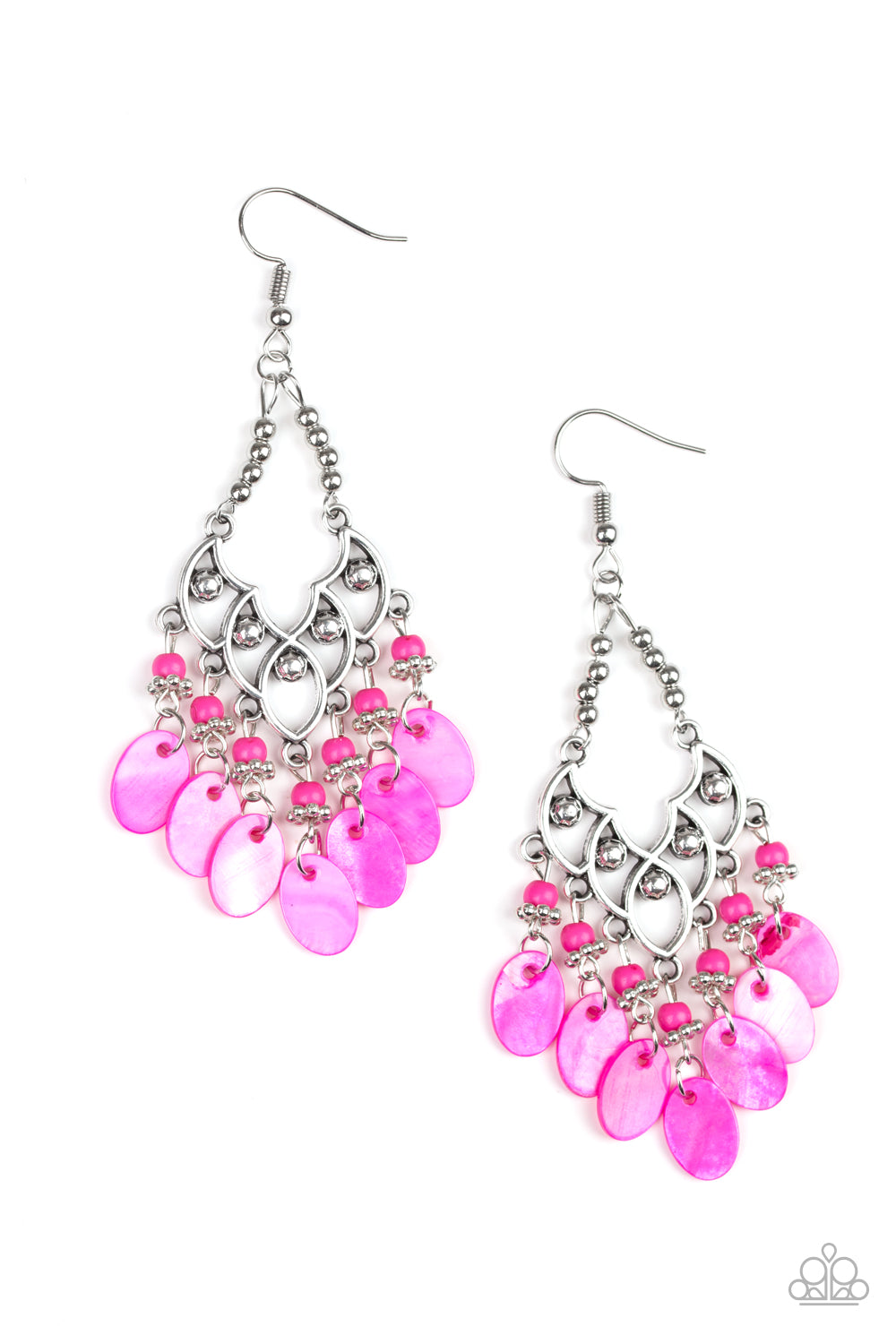 Paparazzi Accessories: Shore Bait - Pink Earring