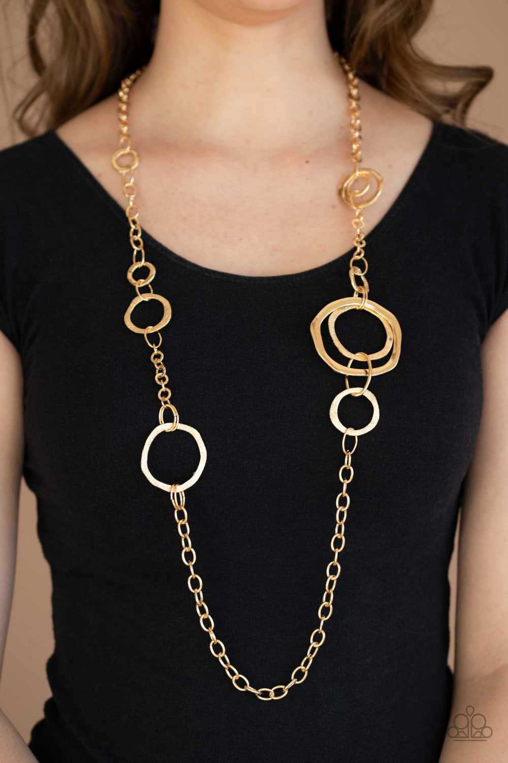 Paparazzi Accessories: Amped Up Metallics - Gold Necklace