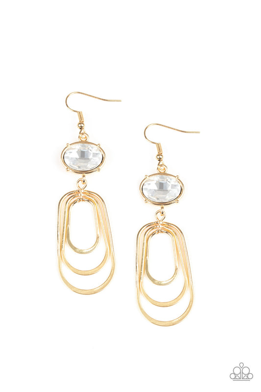 Paparazzi Accessories: Drop-Dead Glamorous - Gold Earring