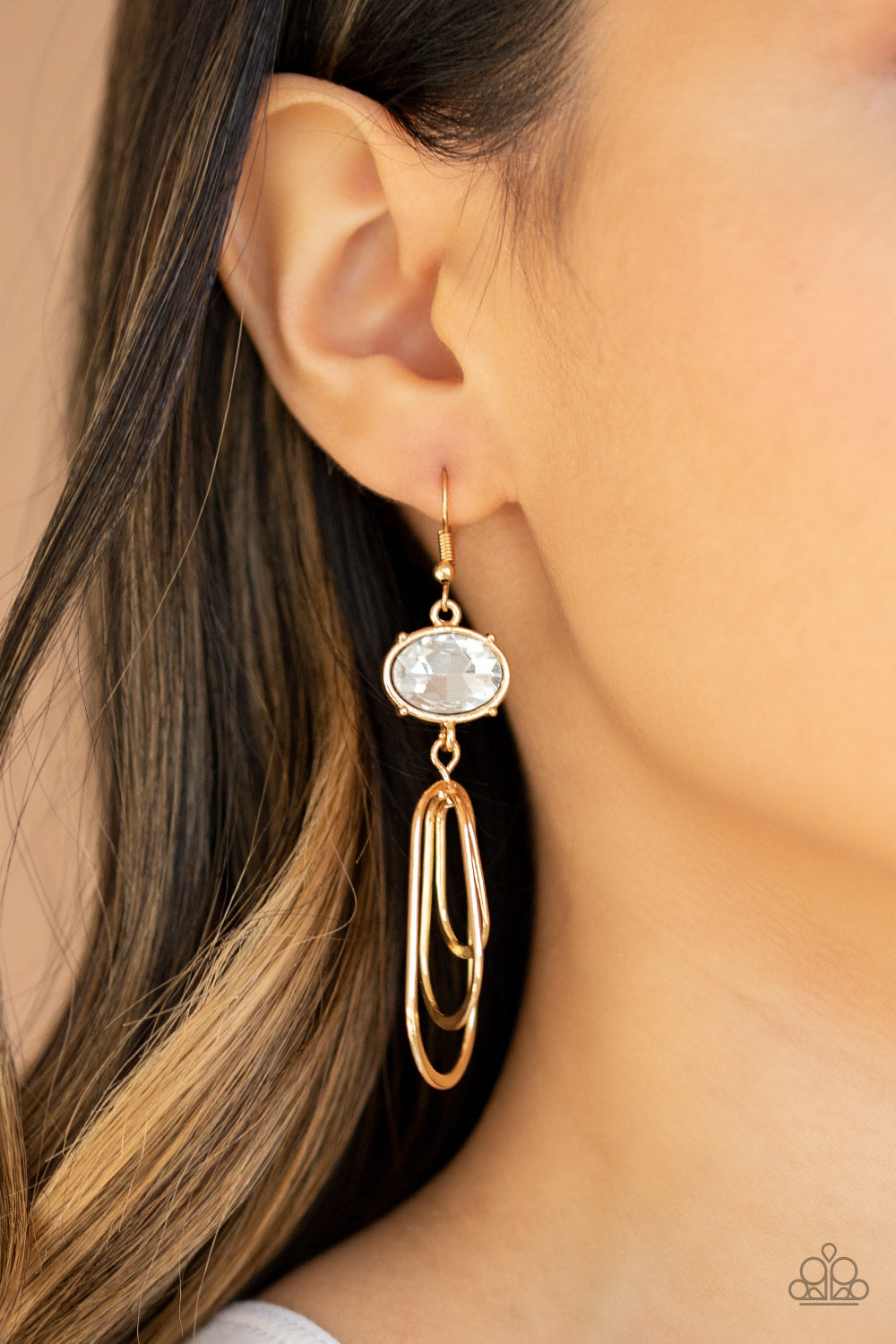 Paparazzi Accessories: Drop-Dead Glamorous - Gold Earring