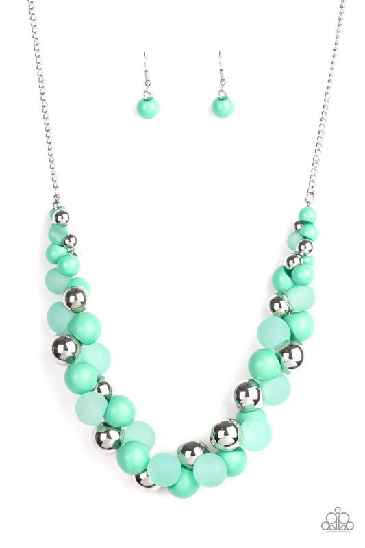 Paparazzi Accessories: Bubbly Brilliance - Green Necklace