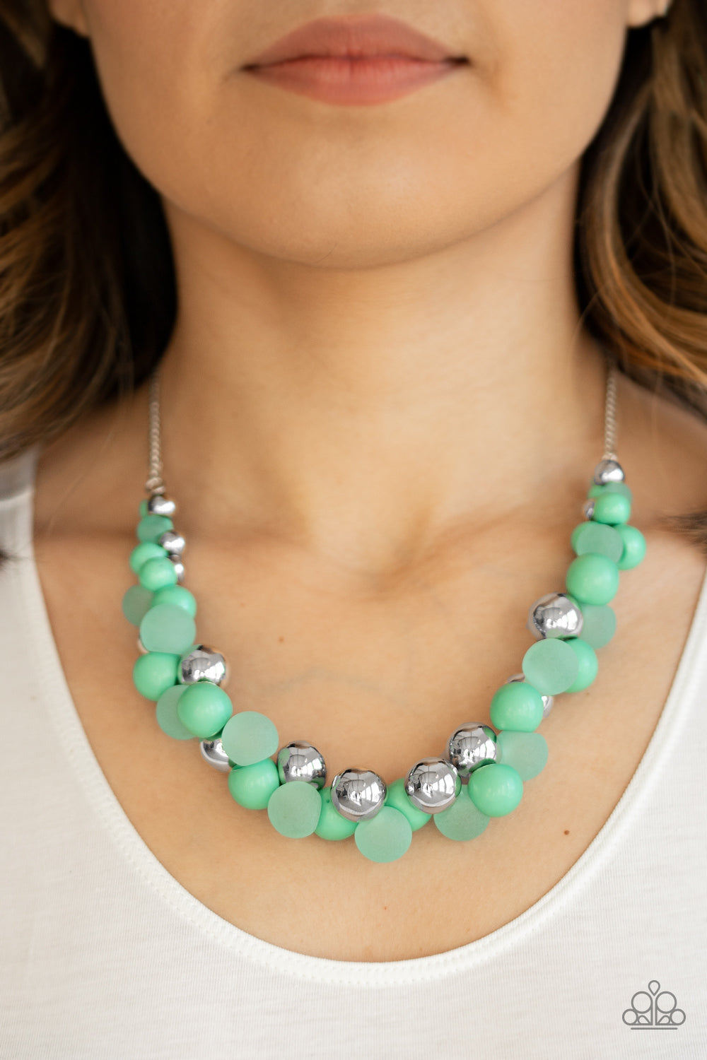Paparazzi Accessories: Bubbly Brilliance - Green Necklace
