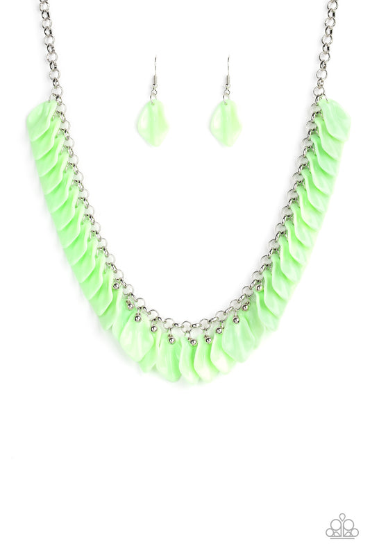Paparazzi Accessories: Super Bloom - Green Necklace