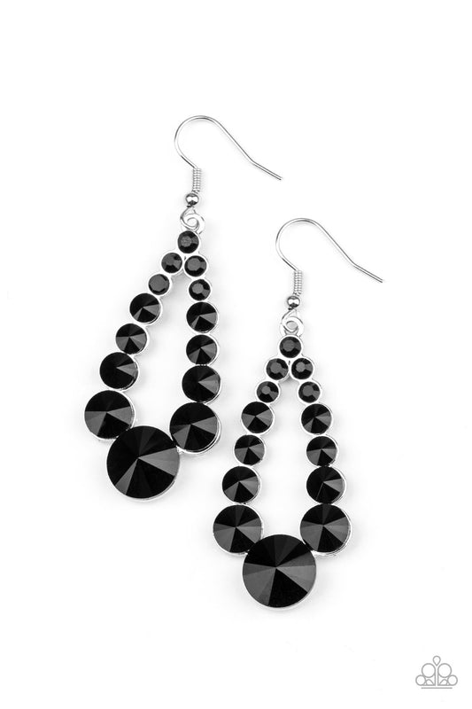 Paparazzi Accessories: Here GLOWS Nothing! - Black Earring