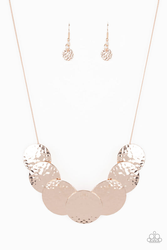 Paparazzi Accessories: RADIAL Waves - Rose Gold Necklace