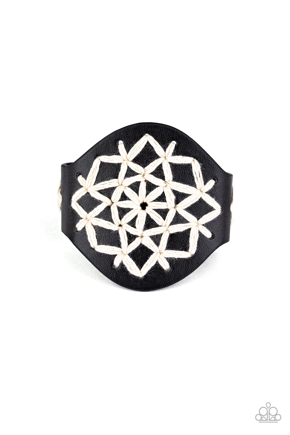 Paparazzi Accessories: A Cross-Stitch In Time - Black Bracelet