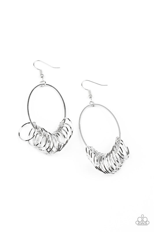 Paparazzi Accessories: Halo Effect - Silver Earring