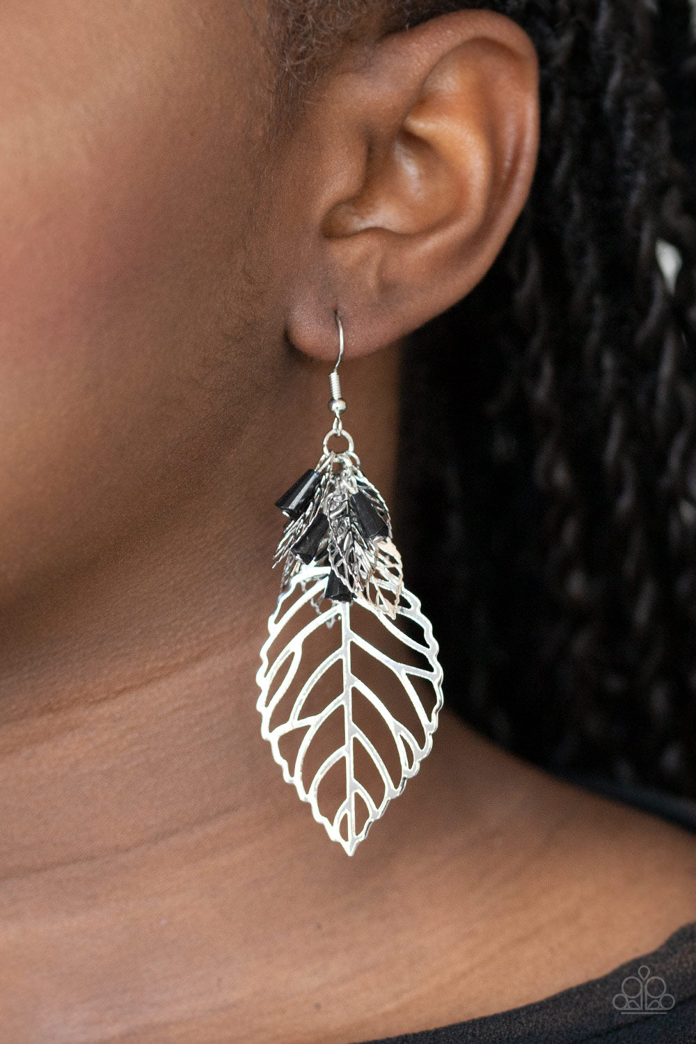 Paparazzi Accessories: Instant Re-LEAF - Black Earring