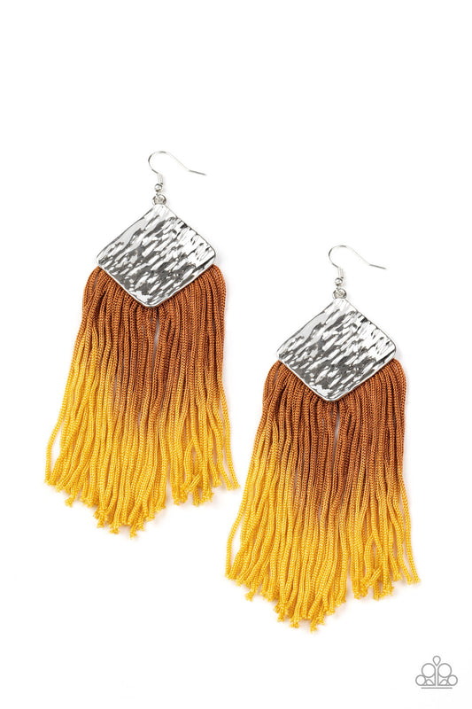 Paparazzi Accessories: DIP The Scales - Yellow Earring