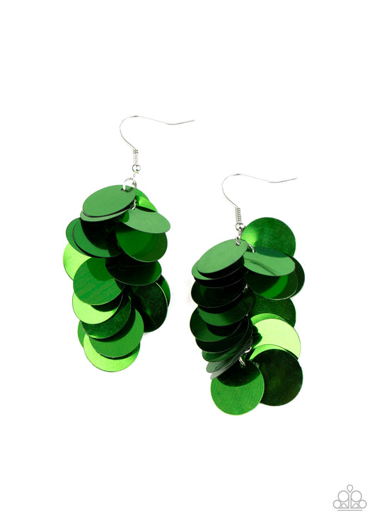 Paparazzi Accessories: Now You SEQUIN It - Green Earring