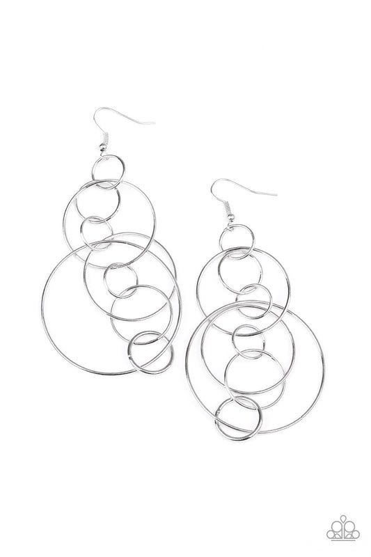 Paparazzi Accessories: Running Circles Around You - Silver Earring