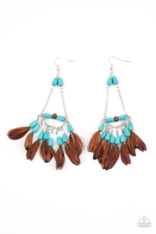 Paparazzi Accessories: Haute Hawk - Blue Earring